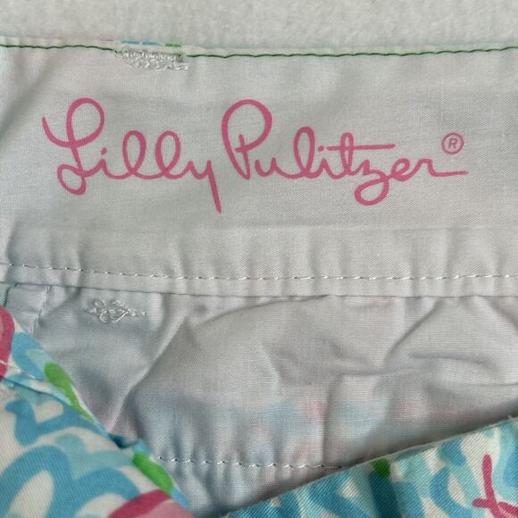 Lilly Pulitzer Women's Size 0 The Chipper Short Blue / Pink Lobsters 70121 - Picture 4 of 8